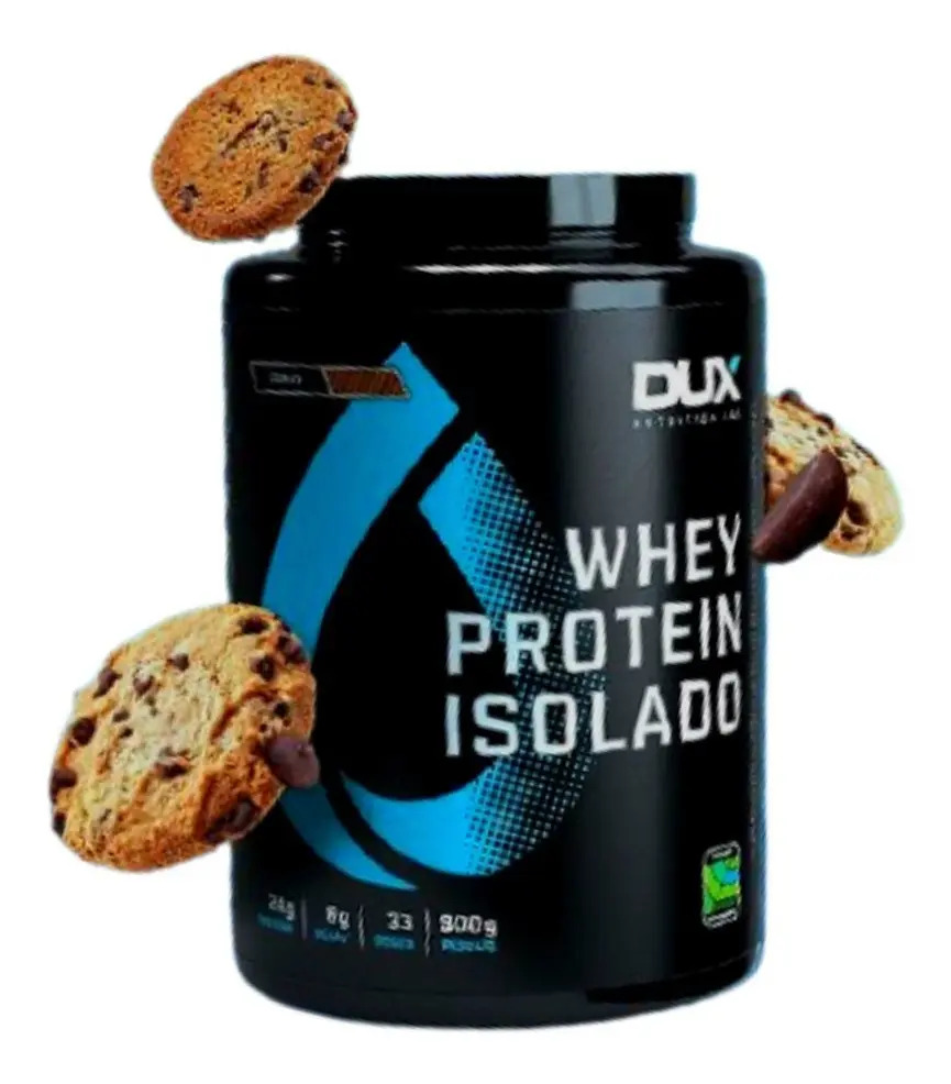 Whey Protein Dux Isolado Pote 900g Dux Nutrition - Sabor Cookies