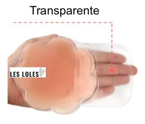 Imagen 2 de 10 de Corpiño Adhesivo Silicona Invisible Busto + Cinta Doble Faz