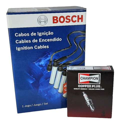 Kit Cables+bujias Bosch Palio Siena Uno Punto 1.3 1.4 Fire