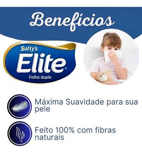 Lenço De Papel Elite 50 Folhas, Alta Absorção E Conforto