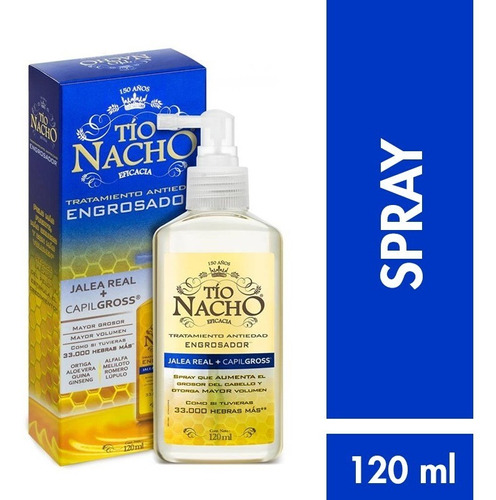 Tratamiento Antiedad Engrosador Tio Nacho En Spray X120ml