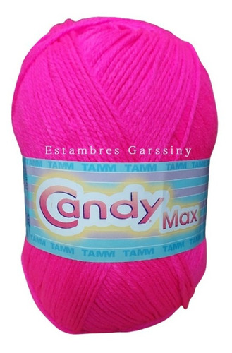 Estambre Candy Max Tamm Madeja De 200 Grs Crochet Color Fiusha Fluorescente