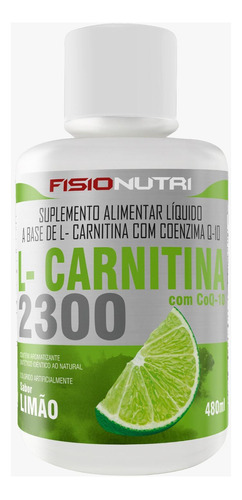 L-carnitina 2300 Com Coenzima Q-10 Sabor Limão 480ml