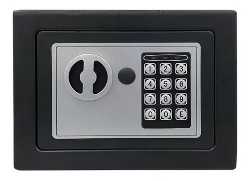 Caja Fuerte Digital Mini Marca Xe Seguridad Modelo De Apertura Con Código  Numérico Y Llave - Color Negro