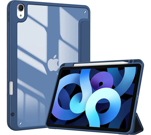 Funda Para iPad Air 10.9 5a 4a Gen Ranura Pencil Traslúcido