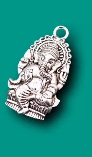 Colgante Medalla Lord Ganesha Con Gancho Pulsera 