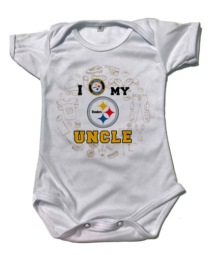  Pañalero Bebé I Love My Pittsburgh Steelers Uncle O Aunt