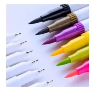 Marcador Artístico Dual Brush Pen Evoke Pincel Brw Cor Azul Turqueza