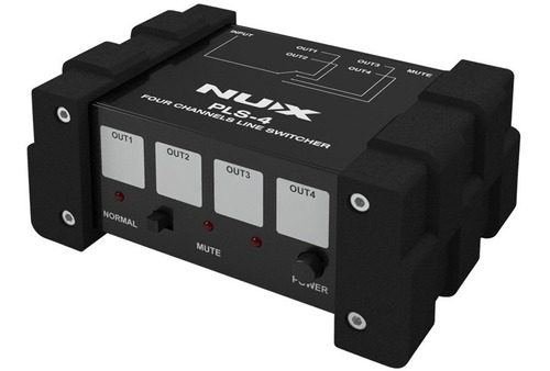 Nux Pls-4 - Interface 4 Canales 1 In/ 4 Out Color Negro