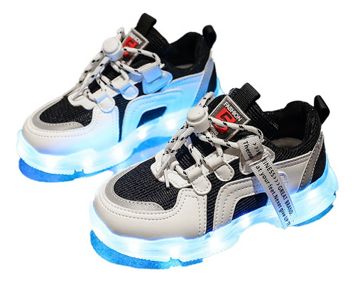 Zapatos Casuales Luminosos For Niños Recargables Por Usb