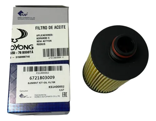 Filtro Aceite Motor Koreano Ssangyong Korando C Diesel