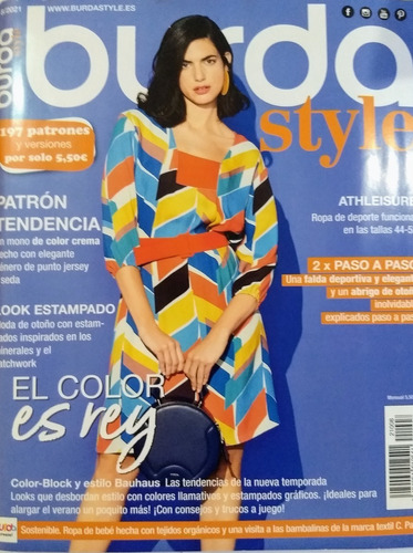 Burda Style España 8/2021 El Color Es Rey 197 Patrones