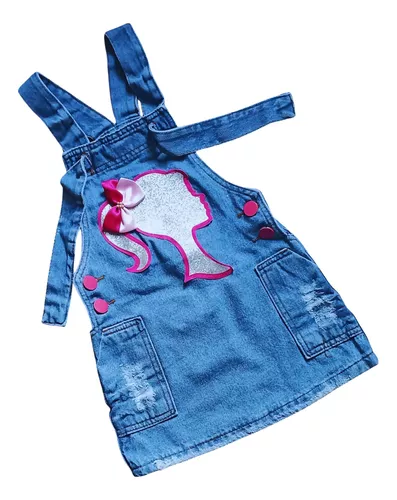 Roupa Menina Da Barbie Jardineira Salopete Infantil