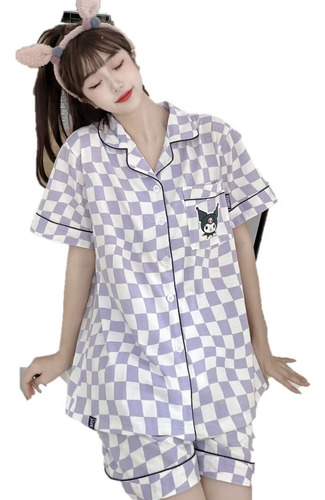 Pijama Kuromi De Manga Corta Para Mujer Summer Cute Home Fur