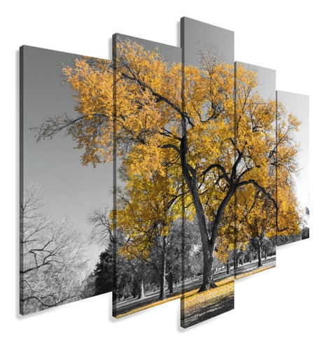 Quadro Decorativo 129x63 Arvore Kit Mdf Mosaico Sala Quarto