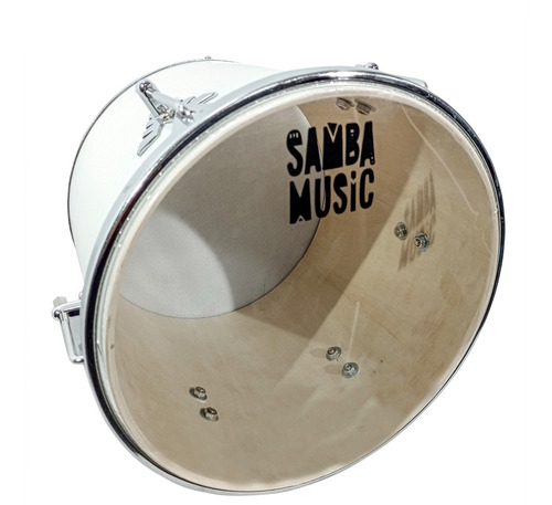 Repique De Mão Samba Music 30x12 Branco Oferta