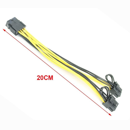 Imagen 3 de 5 de Cable Extensor Pci-adaptador Splitter 8 A 2 X (6+2) 8 Pin