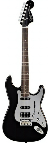 Guitarra elétrica Squier Stratocaster Fat Rwn preta cromada cor preta