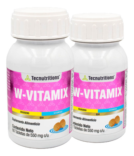 Kit De 2 Suplementos Vitaminas Para Mujer W-vitamix Tecnu® Sabor Sin Sabor