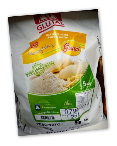 Harina De Arroz * 5kg Glutal Libre De Gluten Sin Tacc