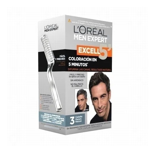 L'oréal Paris Excell 5 · Tinte Para Hombre Castaño Oscuro