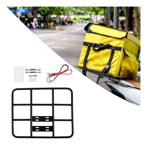Estante De Carga Para Bicicleta De Metal, Cesta Con Correa