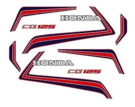 Faixa Adesiva Kit Completo Honda Cg 125 86 Branca Mod Orig