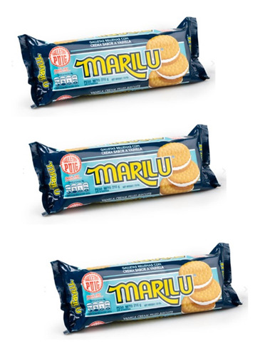 Galletas Marilu Vainilla Puig 216gr Pack De 3und 