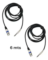 Comprar Paquete De 2 Cables Convertidores Xlr Hembra A Plug 6.3mm 6m