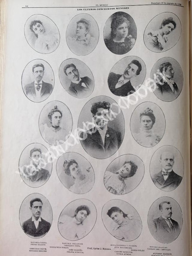 Cartel Retro El Musico Carlos J. Meneses Y Sus Alumnos 1898