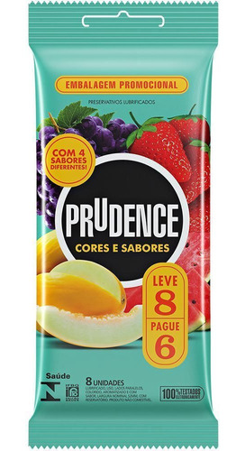 Preservativo Camisinha Sabores Prudence Frutas Pacote 40unid