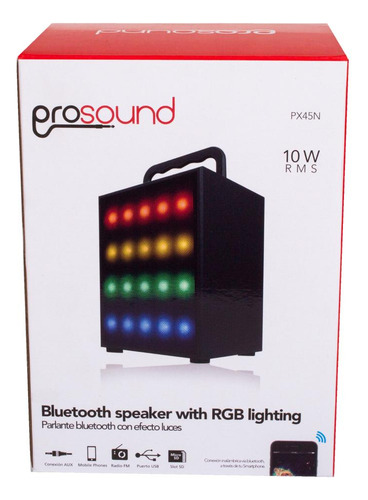 Super Cubo Bluetooth Prosound Led Black