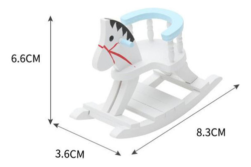 1/12 Casa De Muñecas Mini Silla De Caballo De Madera