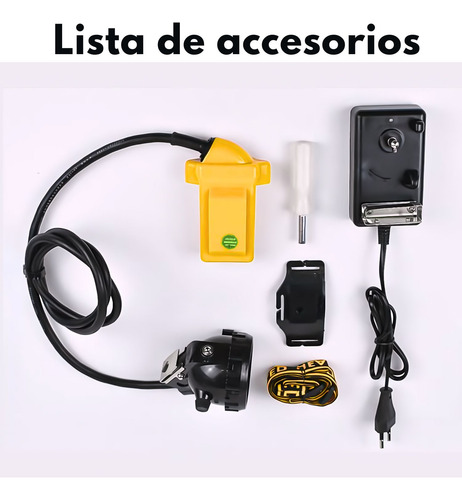 Linterna De Cabeza Led Para Minería Luz Intensa Y Recargab
