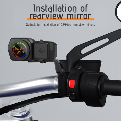Adaptador De Cargador De Teléfono Usb Dual Para Motocicleta,