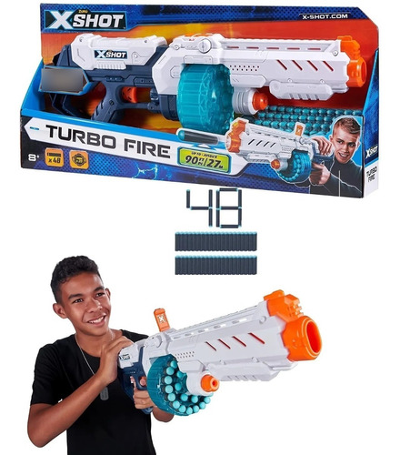 Ametralladora Pistola Lanza Dardo Premium Gigante Turbo Fire