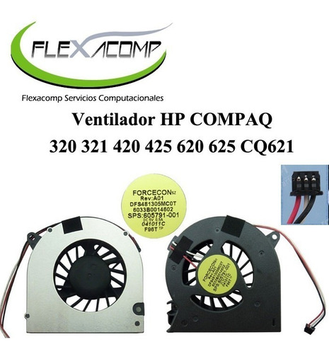 Ventilador Hp Compaq 320 321 420 425 620 625 Cq621