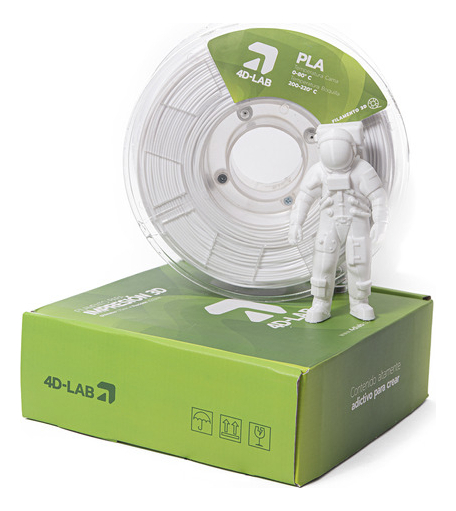 Filamento 3d 4dlab  Pla Premium Blanco 1.75mm +/-0.03mm