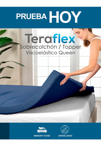 Topper / Sobre Colchón De Espuma Viscoelástica Queen