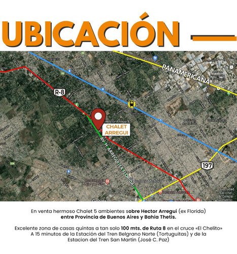 Imagen 3 de 14 de Chalet 5 Ambientes - A 100 Mts. De Ruta 8
