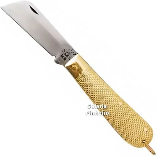 Canivete Sol Dourado Original Latão Metal Amarelo Promoção