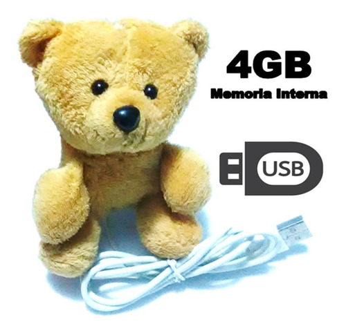 Pendrive 4gb Tipo Osito Salida Cable Usb