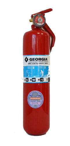 Imagen 2 de 4 de Matafuego Hcfc 123 Haloclean 1 Kg Auto Apto Para Vtv