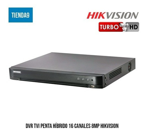 Dvr Penta Hibrido 16 Canales 8mp Hikvision 4k Soporta 2 Hdd