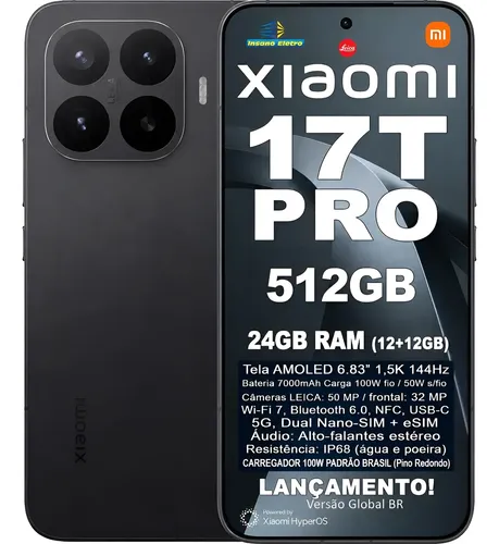 スマートフォン本体 Xiaomi 17T Pro 512GB Xiaomi 17t Pro 512gb +24gb Ram (12+12) 5g Nfc Global Lacrado