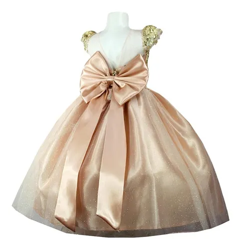 Vestido Ni a Palo De Rosa Golden Fiesta Elegante Modelo 790