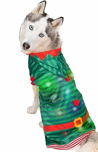 K9 Casuals Disfraz De Navidad Para Perro Con Luces 