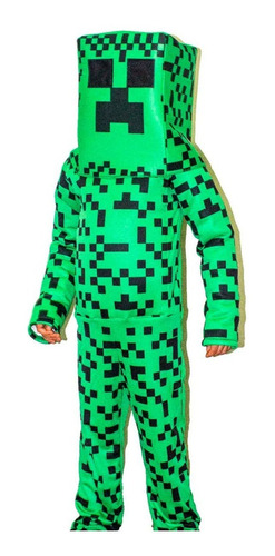 Imagen 2 de 8 de Disfraz De Creeper Minecraft Para Niños - Minecraft
