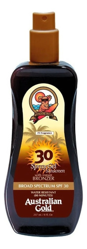 Bronceador Australian Gold Spf 30 Spray Gel Bronzer 237ml