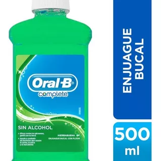 Oral B Complete Menta Natural Enjuague Bucal X 500ml